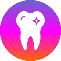Teeth Glyph Gradient Circle Icon Design vector