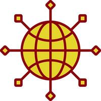 Global Connect Vintage Icon Design vector