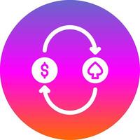 Gambling Glyph Gradient Circle Icon Design vector