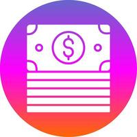 Stack Glyph Gradient Circle Icon Design vector