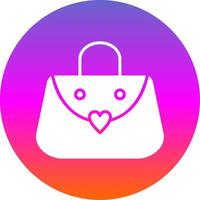 Purse Glyph Gradient Circle Icon Design vector