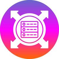 Data Driven Glyph Gradient Circle Icon Design vector
