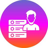 User Data Glyph Gradient Circle Icon Design vector