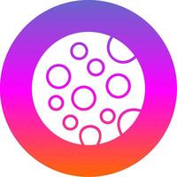 Moon Glyph Gradient Circle Icon Design vector