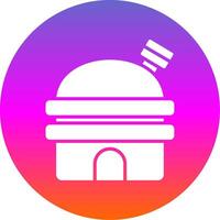 Observatory Glyph Gradient Circle Icon Design vector