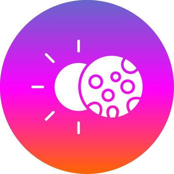 Eclipse Glyph Gradient Circle Icon Design vector