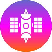 Hubble Space Telescope Glyph Gradient Circle Icon Design vector