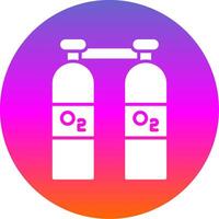 Oxygen Glyph Gradient Circle Icon Design vector