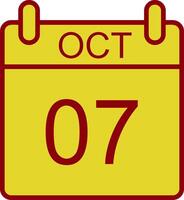 October Vintage Icon Design vector