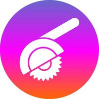 Mitre Saw Glyph Gradient Circle Icon Design vector