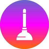 Plunger Glyph Gradient Circle Icon Design vector