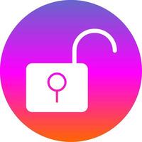 Unsecure Glyph Gradient Circle Icon Design vector