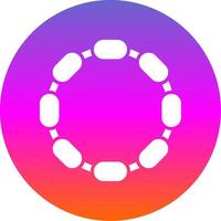 Chain Glyph Gradient Circle Icon Design vector