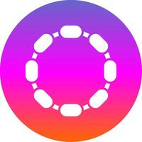 Chain Glyph Gradient Circle Icon Design vector