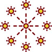 Firework Vintage Icon Design vector