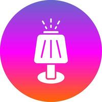 Table Lamp Glyph Gradient Circle Icon Design vector