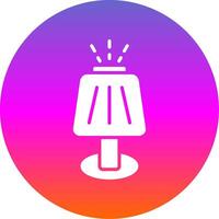 Table Lamp Glyph Gradient Circle Icon Design vector