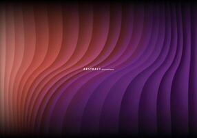 Abstract Stripes Background ombre color gradient. Purple violet pink orange with dark color background for design element. vector