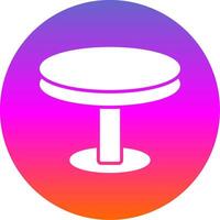 Round Table Glyph Gradient Circle Icon Design vector