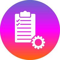 Project Management Glyph Gradient Circle Icon Design vector
