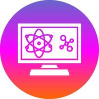 Computer Science Glyph Gradient Circle Icon Design vector