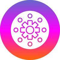 Wheel Glyph Gradient Circle Icon Design vector