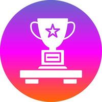 Trophy Glyph Gradient Circle Icon Design vector