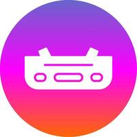 Bumper Glyph Gradient Circle Icon Design vector