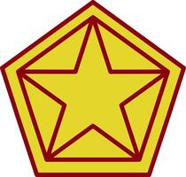 Star Pentagon Vintage Icon Design vector