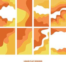 Flat liquid background vector