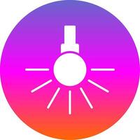 Headlight Glyph Gradient Circle Icon Design vector