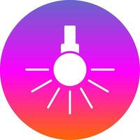 Headlight Glyph Gradient Circle Icon Design vector