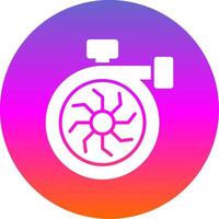 Turbo Engine Glyph Gradient Circle Icon Design vector