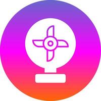 Cooling Fan Glyph Gradient Circle Icon Design vector