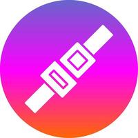 Seat Belt Glyph Gradient Circle Icon Design vector