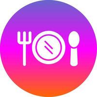 Banquet Glyph Gradient Circle Icon Design vector