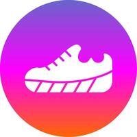 Shoes Glyph Gradient Circle Icon Design vector