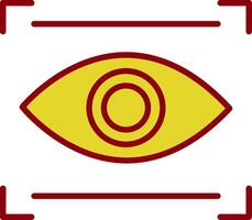 Eye Scan Vintage Icon Design vector