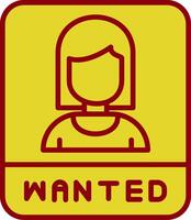 Wanted Vintage Icon Design vector