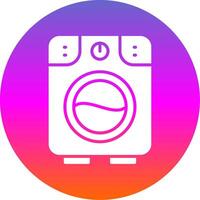 Washing Machine Glyph Gradient Circle Icon Design vector