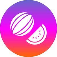 Watermelon Glyph Gradient Circle Icon Design vector