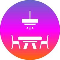 Dinner Table Glyph Gradient Circle Icon Design vector