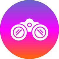 Binoculars Glyph Gradient Circle Icon Design vector