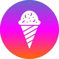 helado glifo degradado circulo icono diseño vector