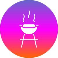 Bbq Glyph Gradient Circle Icon Design vector