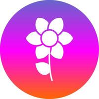 Flower Glyph Gradient Circle Icon Design vector