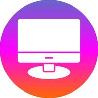 Lcd Glyph Gradient Circle Icon Design vector