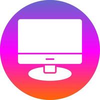 Lcd Glyph Gradient Circle Icon Design vector