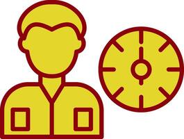 Working Hours Vintage Icon Design vector