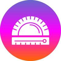 Protractor Glyph Gradient Circle Icon Design vector